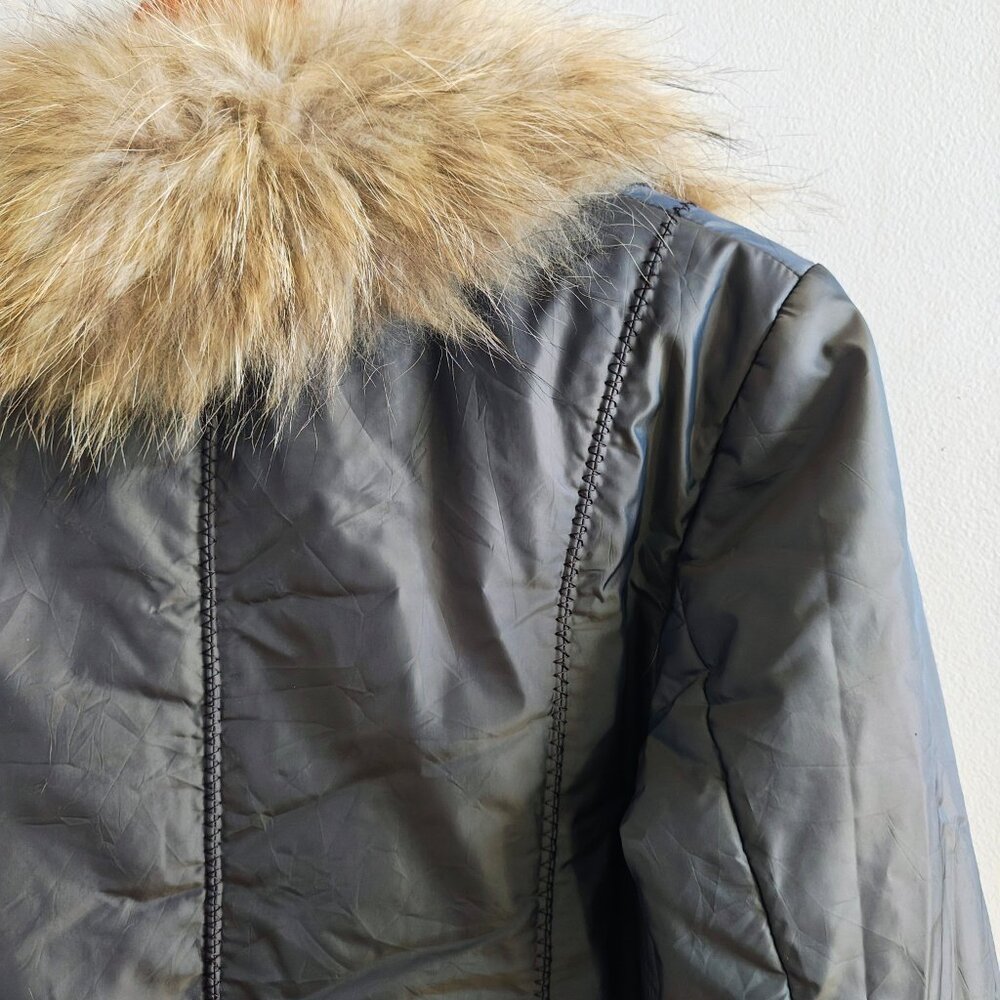 Vintage Fur Trimmed Belted Jacket - Picture 4 of 14